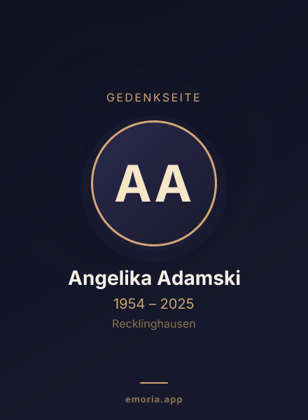 Gedenkportrait von Angelika Adamski