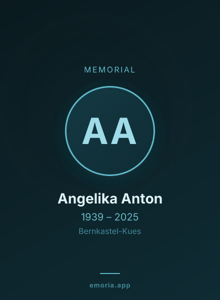 Memorial portrait of Angelika Anton