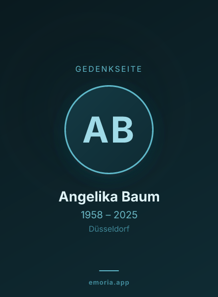 Gedenkportrait von Angelika Baum