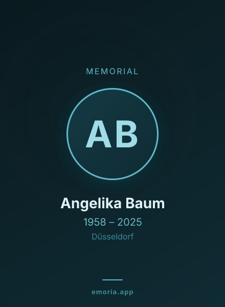 Memorial portrait of Angelika Baum
