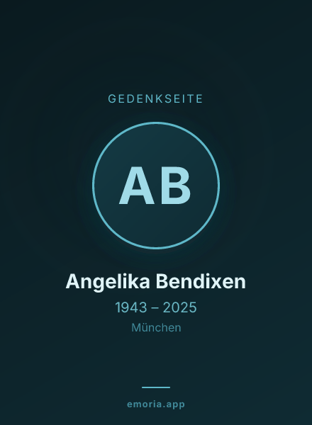 Gedenkportrait von Angelika Bendixen
