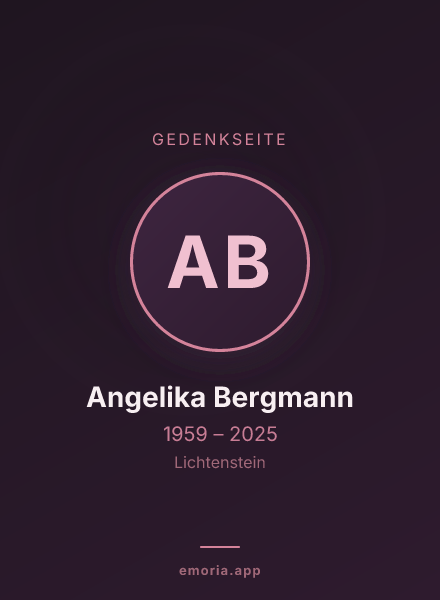 Gedenkportrait von Angelika Bergmann