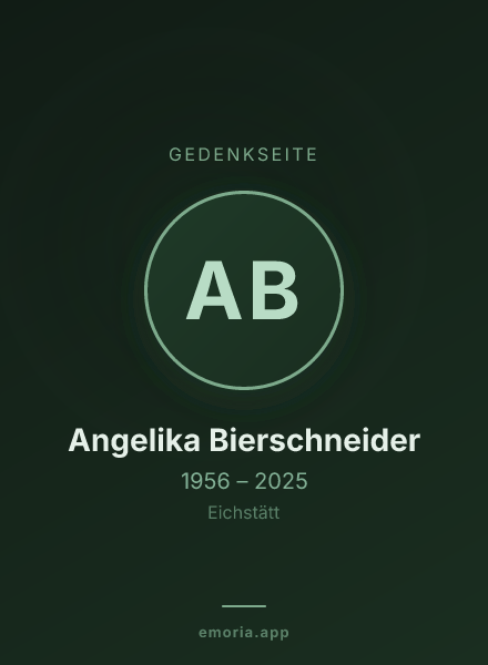 Gedenkportrait von Angelika Bierschneider