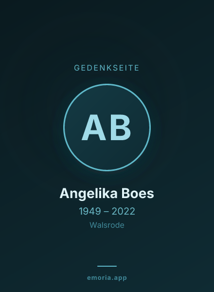 Gedenkportrait von Angelika Boes