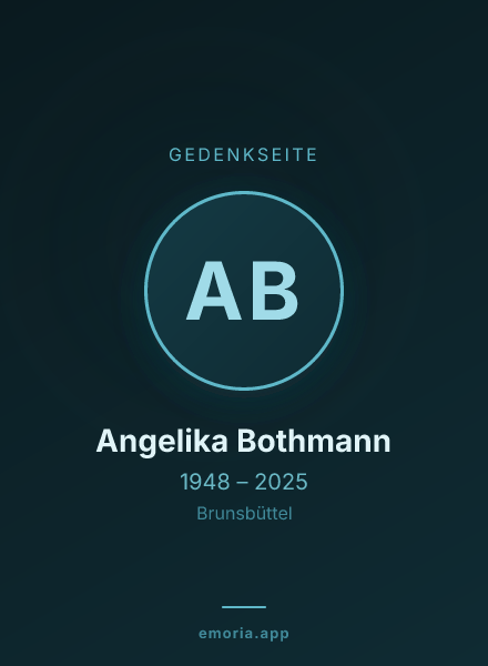 Gedenkportrait von Angelika Bothmann