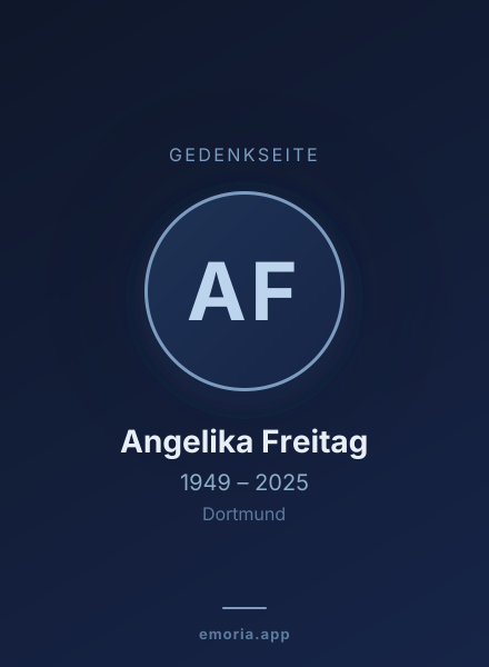 Gedenkportrait von Angelika Freitag