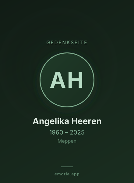 Gedenkportrait von Angelika Heeren