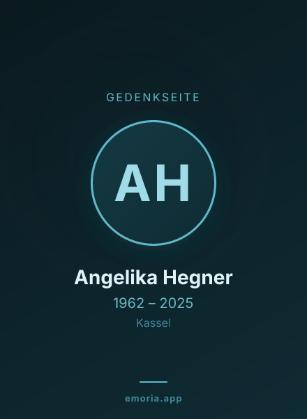 Gedenkportrait von Angelika Hegner