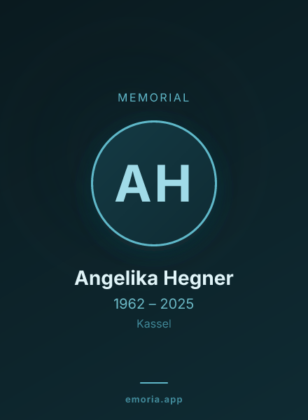 Memorial portrait of Angelika Hegner