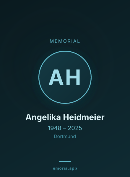 Memorial portrait of Angelika Heidmeier