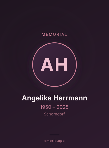 Memorial portrait of Angelika Herrmann