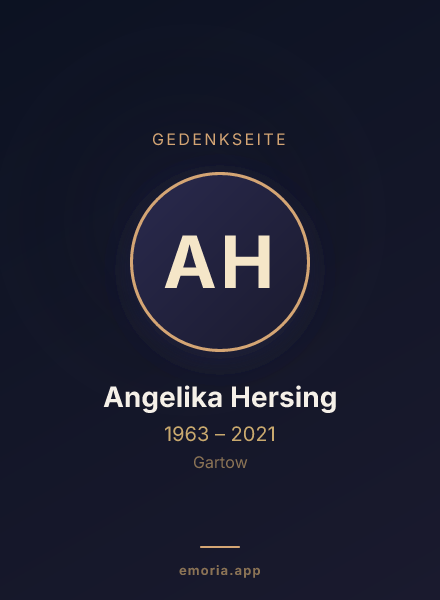 Gedenkportrait von Angelika Hersing