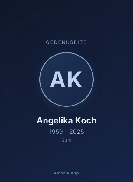 Gedenkportrait von Angelika Koch