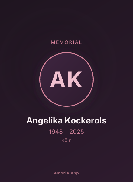 Memorial portrait of Angelika Kockerols