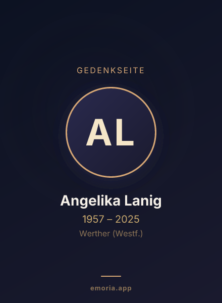 Gedenkportrait von Angelika Lanig