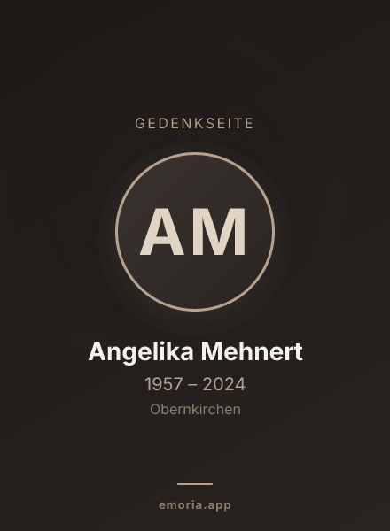 Gedenkportrait von Angelika Mehnert