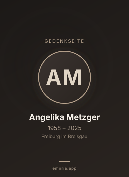 Gedenkportrait von Angelika Metzger