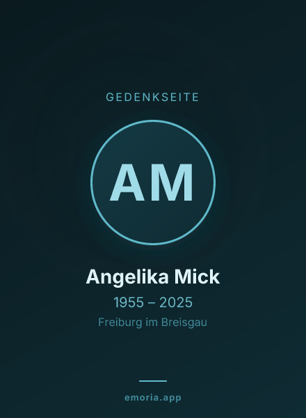 Gedenkportrait von Angelika Mick
