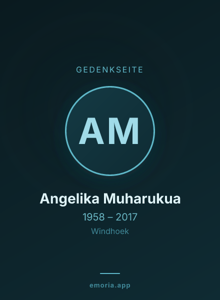 Gedenkportrait von Angelika Muharukua