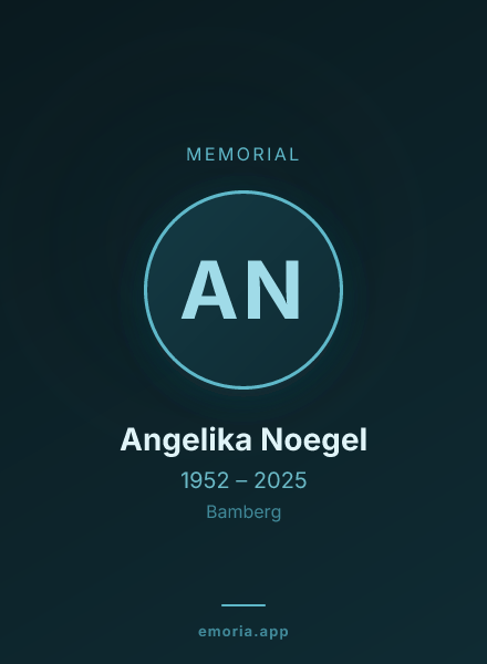 Memorial portrait of Angelika Noegel