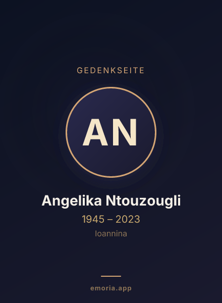 Gedenkportrait von Angelika Ntouzougli