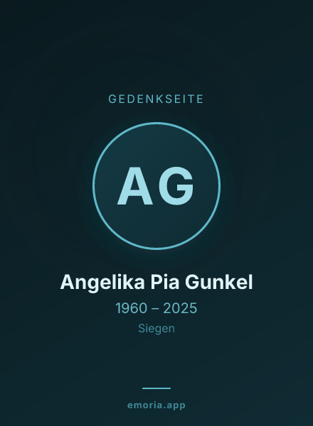Gedenkportrait von Angelika Pia Gunkel