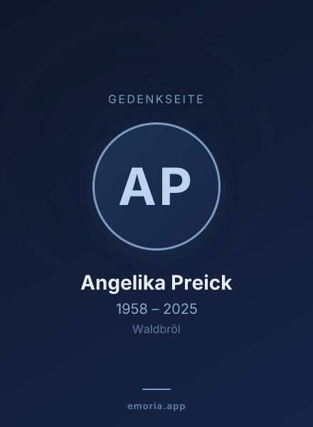 Gedenkportrait von Angelika Preick