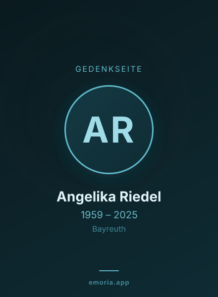 Gedenkportrait von Angelika Riedel