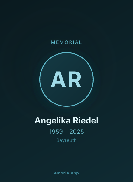 Memorial portrait of Angelika Riedel