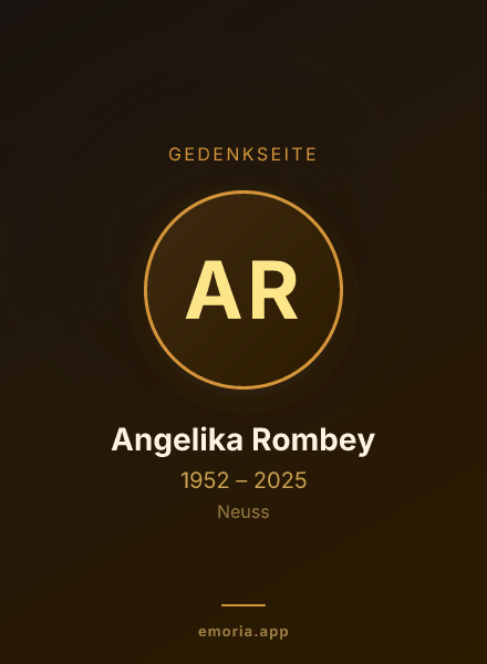 Gedenkportrait von Angelika Rombey