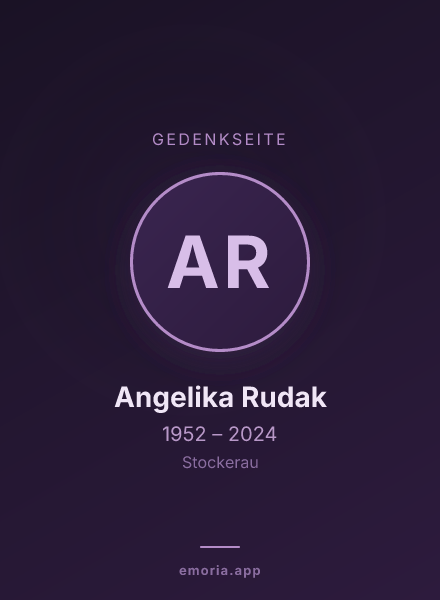 Gedenkportrait von Angelika Rudak