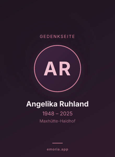 Gedenkportrait von Angelika Ruhland