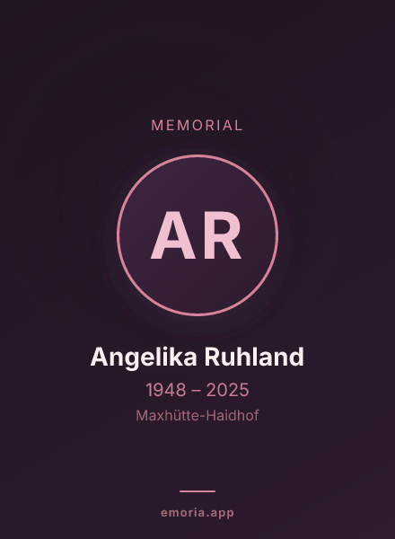 Memorial portrait of Angelika Ruhland