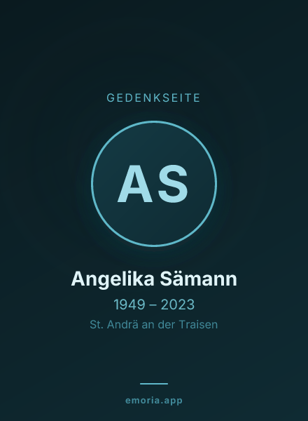 Gedenkportrait von Angelika Sämann