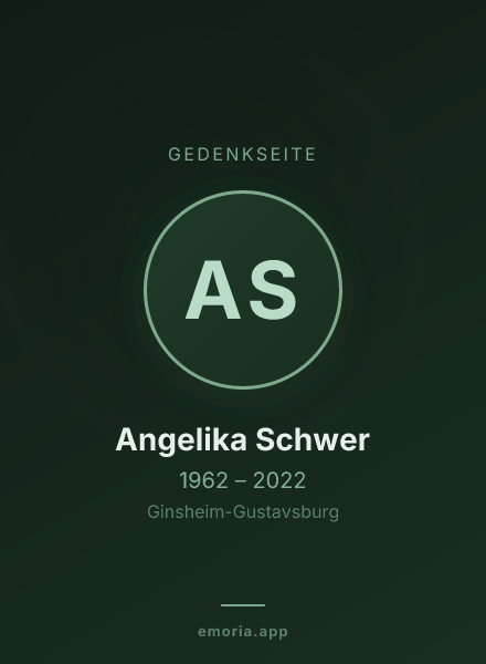 Gedenkportrait von Angelika Schwer