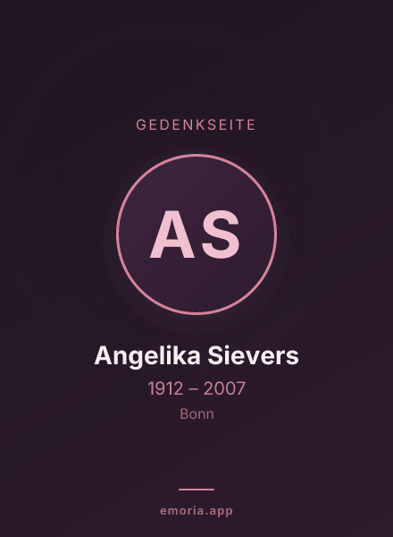 Gedenkportrait von Angelika Sievers