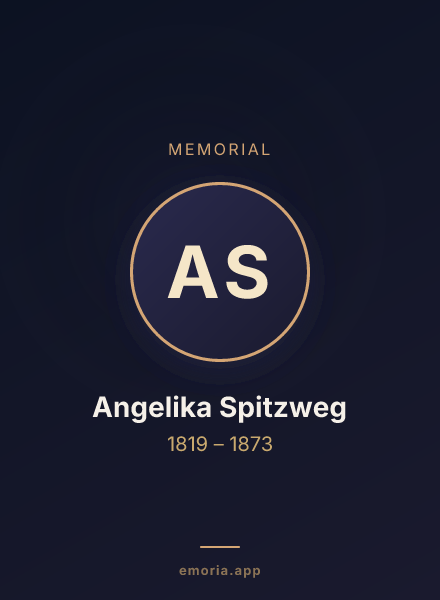 Memorial portrait of Angelika Spitzweg