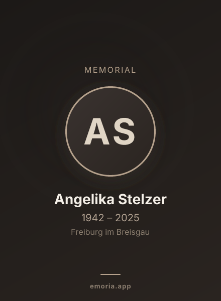 Memorial portrait of Angelika Stelzer