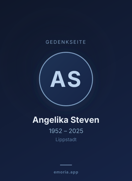 Gedenkportrait von Angelika Steven