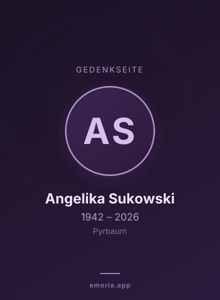 Gedenkportrait von Angelika Sukowski