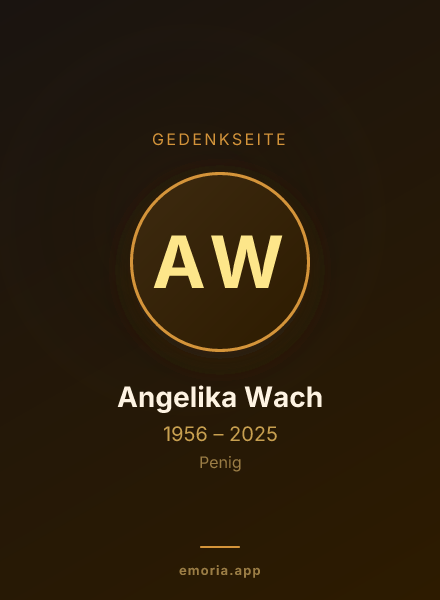 Gedenkportrait von Angelika Wach