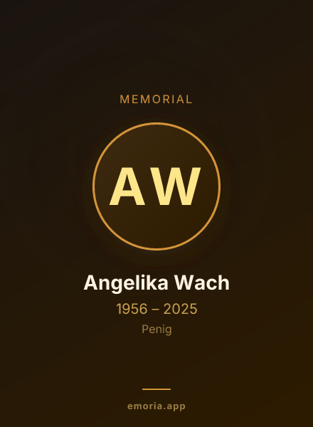 Memorial portrait of Angelika Wach