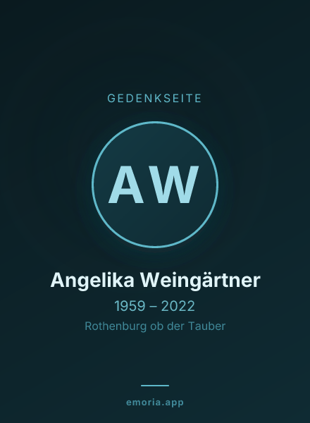 Gedenkportrait von Angelika Weingärtner