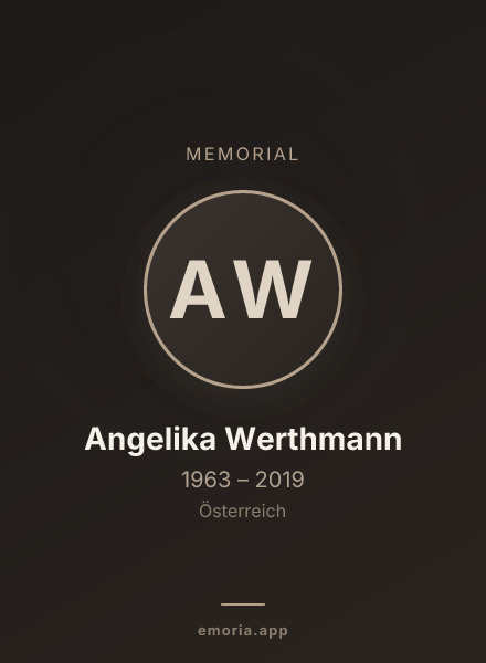 Memorial portrait of Angelika Werthmann