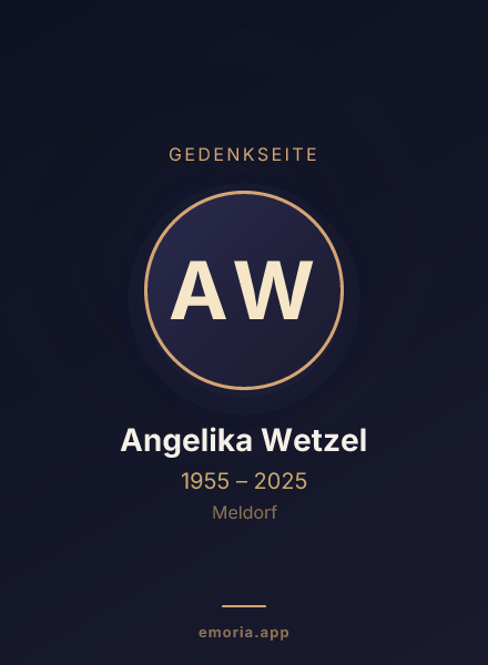 Gedenkportrait von Angelika Wetzel