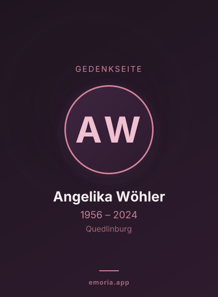 Gedenkportrait von Angelika Wöhler