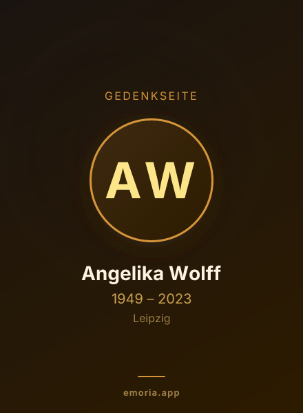Gedenkportrait von Angelika Wolff