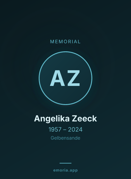 Memorial portrait of Angelika Zeeck