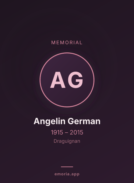 Memorial portrait of Angelin German