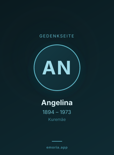 Gedenkportrait von Angelina